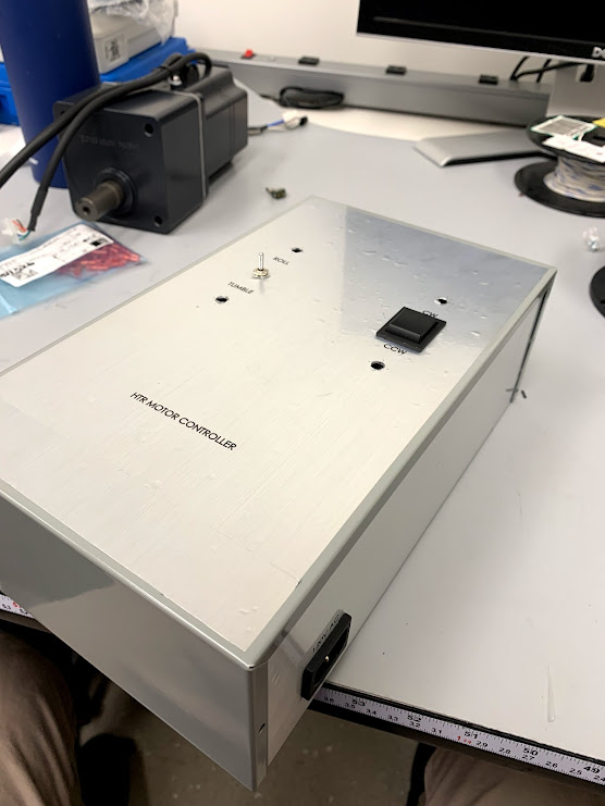 HTR V1 — front panel, early build
